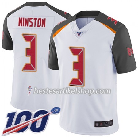 Herren Tampa Bay Buccaneers Trikot Jameis Winston 3 Nike Weiß 100th